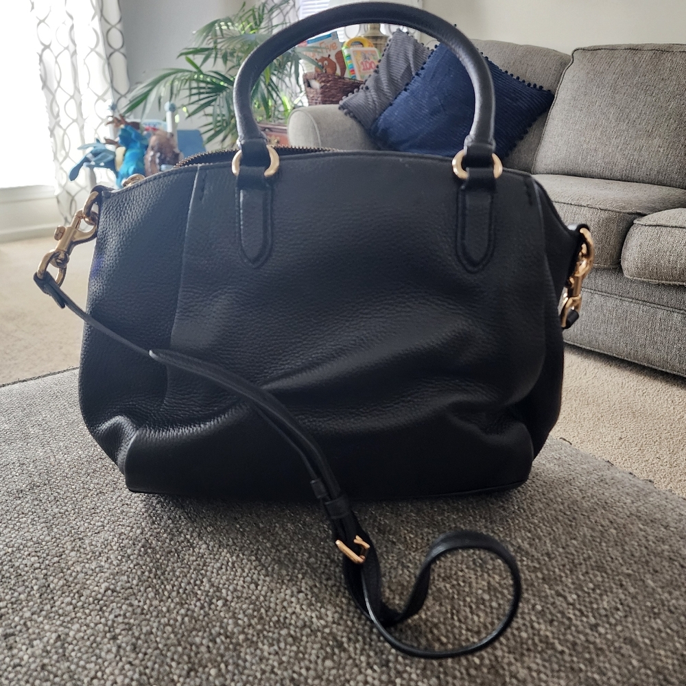 Coach Elise Pebbled Leather Satchel